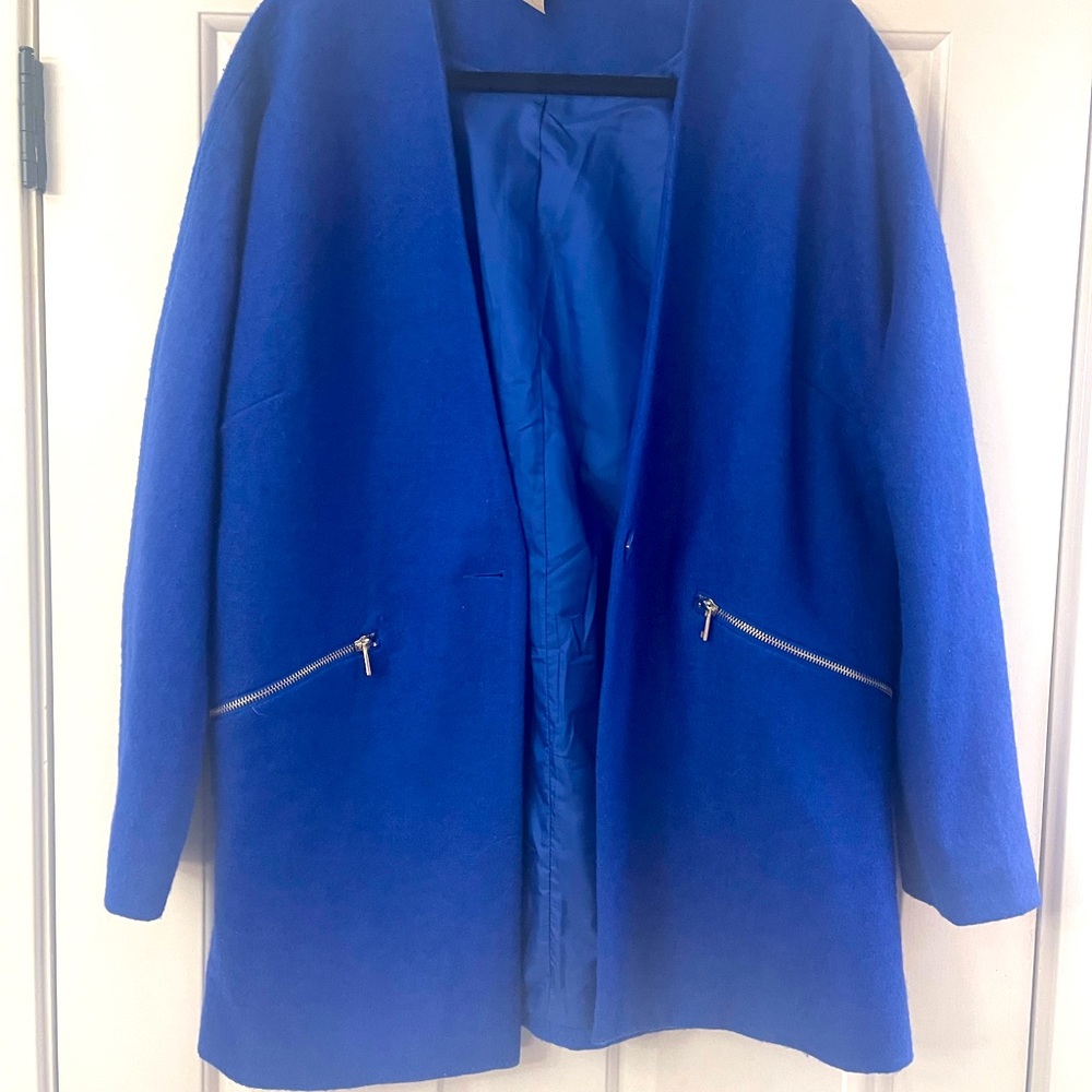 Blue jacket with silver details!
